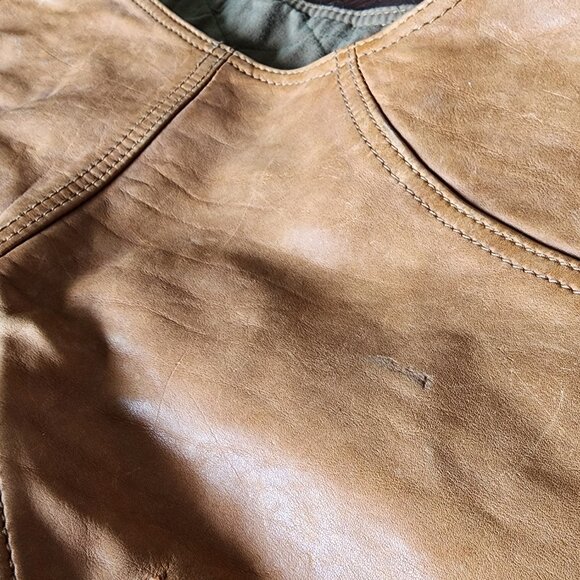 Vintage Marlboro Classics Tan Leather Vest - Men's Large - Picture 10 of 11